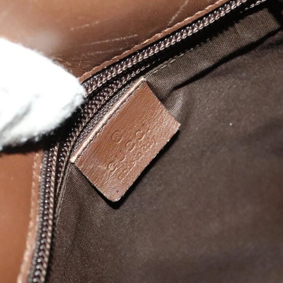 GUCCI GG Canvas Shoulder Bag Brown Silver 019 0489 Auth ki5690 - Picture 11 of 16